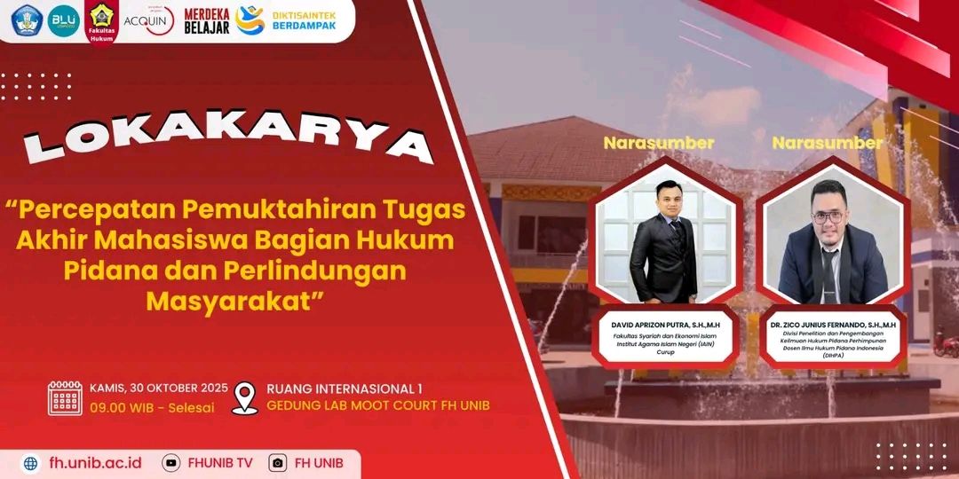 Dosen Prodi HTN FSEI IAIN Curup Menjadi Narasumber Lokakarya di Fakultas Hukum Universitas Bengkulu