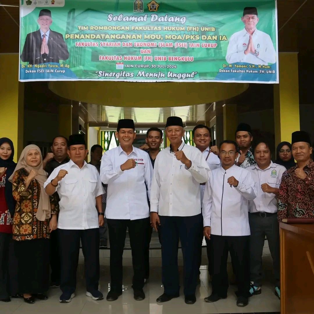 FSEI IAIN Curup dan Fakultas Hukum Universitas Bengkulu Tandatangani MoU dan MoA