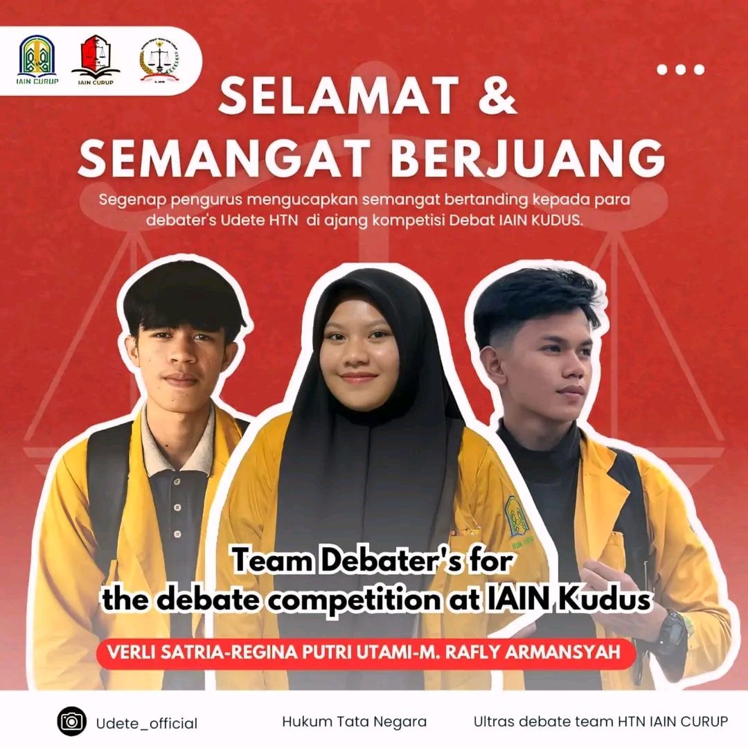 Mahasiswa HTN IAIN Curup Tunjukkan Kapasitas di Lomba Debat Nasional IAIN Kudus 2024