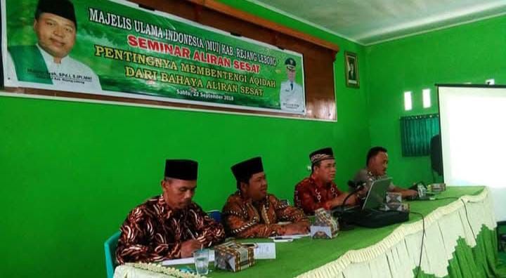 MUI Rejang Lebong Gelar Seminar tentang Pentingnya Membentengi Akidah dari Bahaya Aliran Sesat