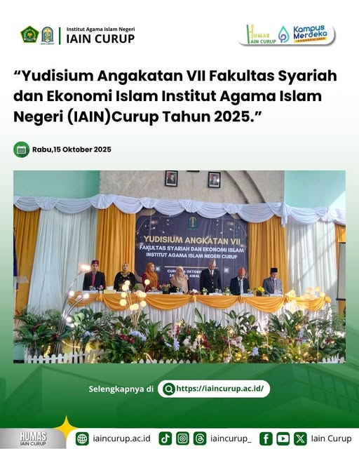Yudisium Angkatan VII Fakultas Syari’ah dan Ekonomi Islam IAIN Curup